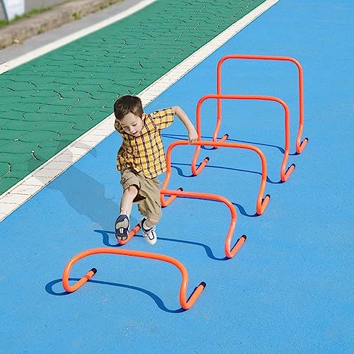 Agility Hürden-Set für Geschwindigkeitstraining - Leichtathletikausrüstung zum Springen Einstellbare Höhe 6 bis 20 Zoll Ideal für Übung und Rennen