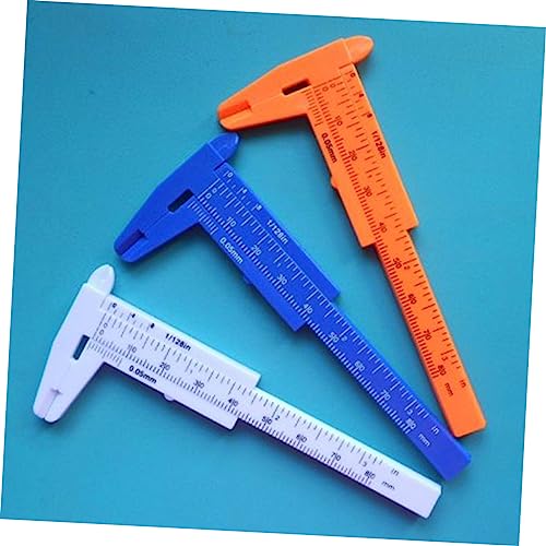 Calibrador Vernier Mini de Plástico Naranja para Joyería miniatura 7