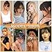 NAYOO Bangs Hair Clip - Moca Brown Fake Bangs 100% Real Human Hair Extensions Wispy Bangs for Women Fringe with Temples Hairpieces Curved Bangs for Daily Wear