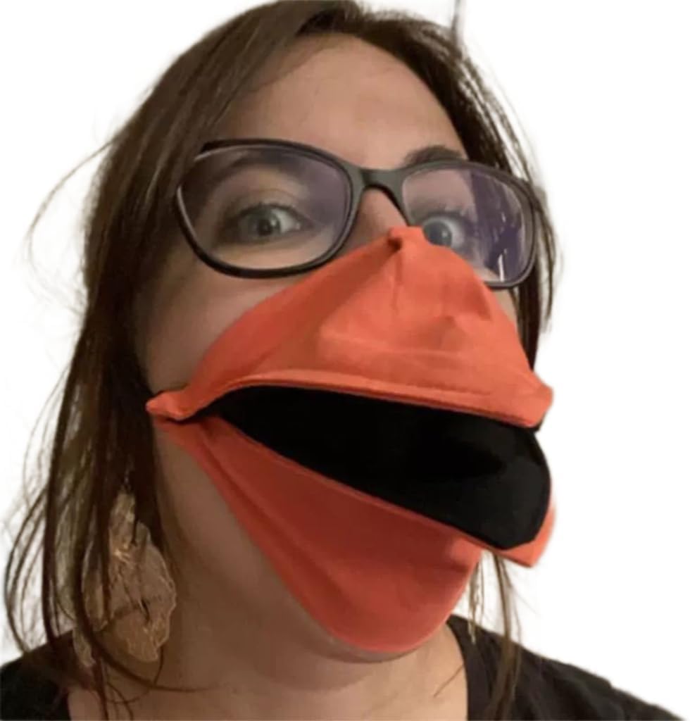 Novelty Movable Bird Beak Mask with Funny Yellow Sunglasses