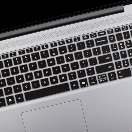 Image of Saco Laptop Keyboard Cover Compatible for 2025 Lenovo IdeaPad Slim 3 15IRH10 15Q8X10 Model 83K100C6IN, 83K100CGIN, 83K100CJIN Series 15.3 Inch Laptop, Silicone Black