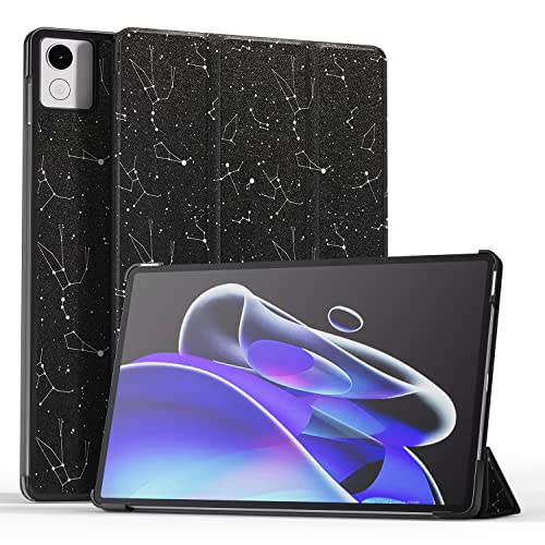 Image of SwooK Polycarbonate Flip Cover Case for Realme Pad X 11 inch Tablet Trifold Stand Lightweight Slim Protective Folio Flip Cover Case (Constellation)