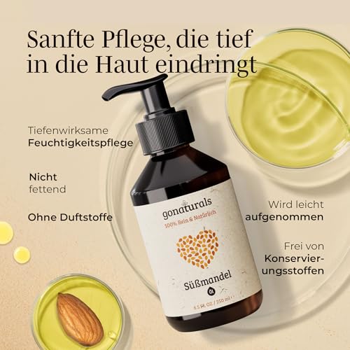 Mandelöl Gonaturals – 250 ml – rein und kaltgepresst