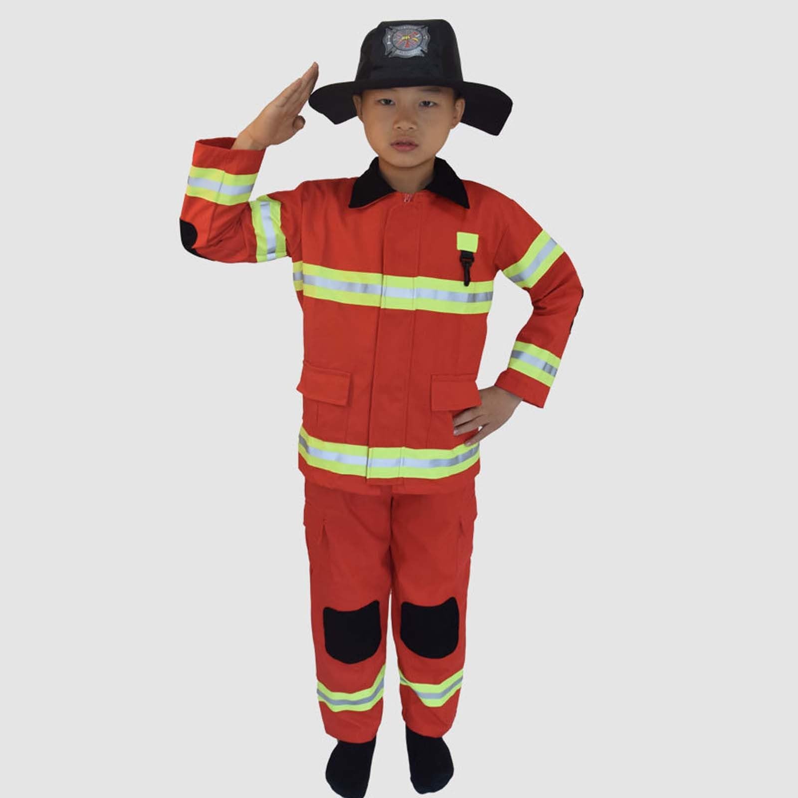 Karneval Kostüm Kinder Feuerwehrmann Faschingskostüme Lustige Fasching Kostum Jungen Mädchen Kleidung 1 Teilig Fasching Outfit Gothic Lounge Karnevalskostüme Mottoparty Feuerwehrkostüm 3-12 Jahre