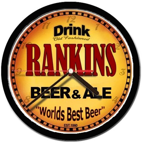 RANKINS beer and ale cerveza wall clock