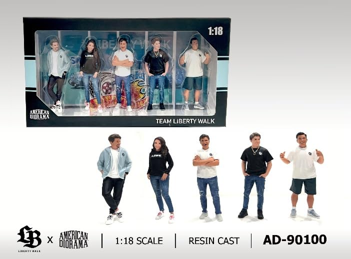 アメリカンジオラマ 1/18 フィギュア チームリバティーウォーク Amazon.com: American Diorama Team Liberty Walk 1/18 Figure, Set of