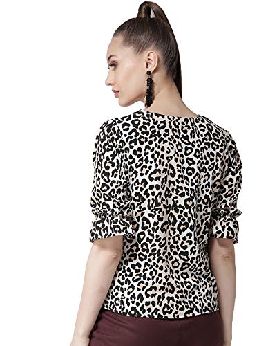 Image of Style Quotient Women Animal Printed Polyester Smart Casual Top