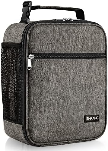 Lunch Box Insulated Lunch Bag - Durable Small Lunch Bag Reusable Adults Tote Bag Lunch Box for Adult Men Women (Dark Gray)