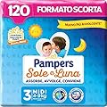 Pampers Sole e Luna Pannolini Midi, Taglia 3 (4-9 kg), 120 Pannolini