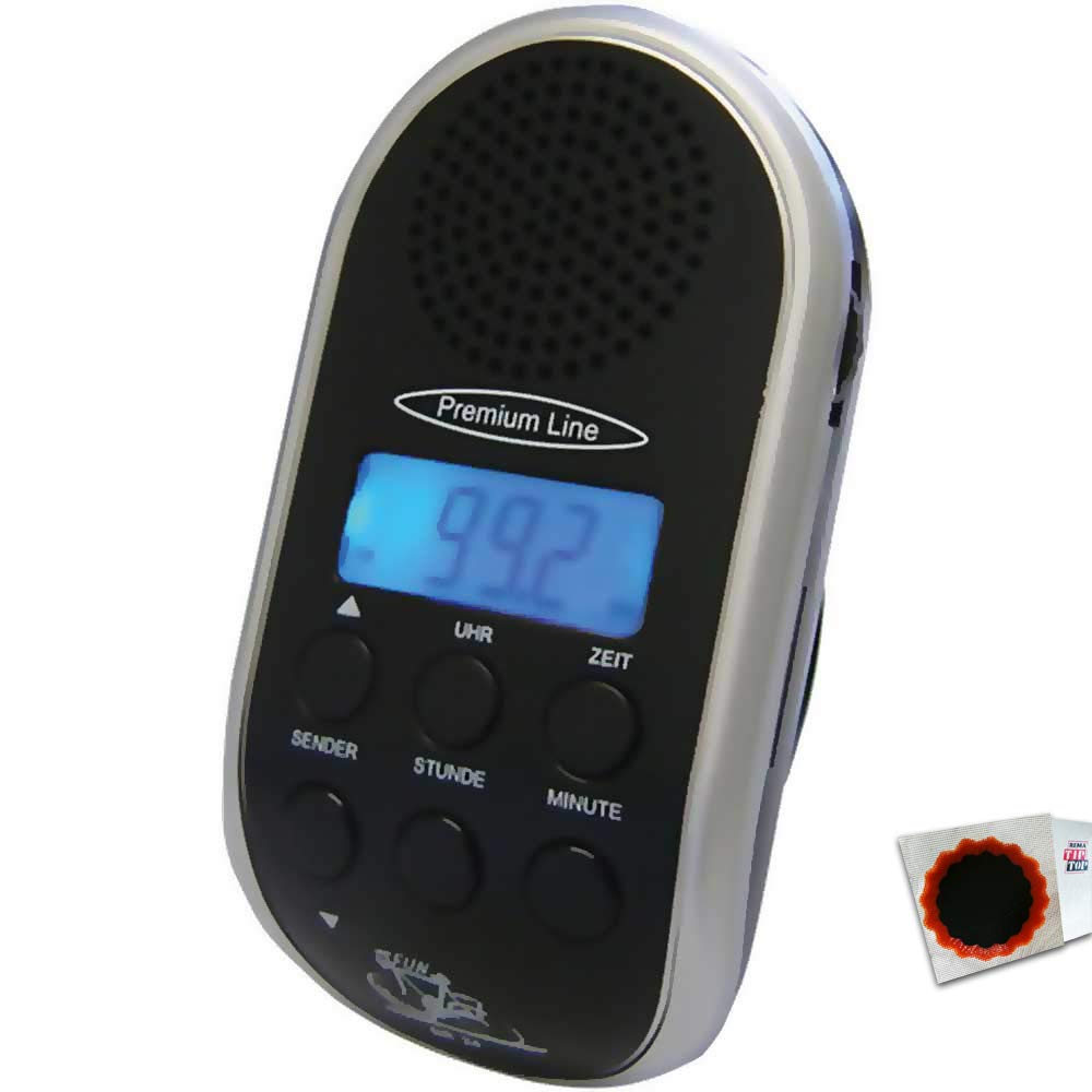 Fun Collection Fahrradradio BR24 Radio BR 24 anthrazit Silber 0224+Flicken