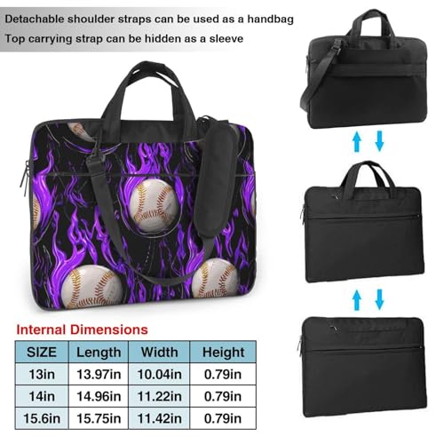 Maletín para portátil impermeable de 14 pulgadas morado miniatura 4