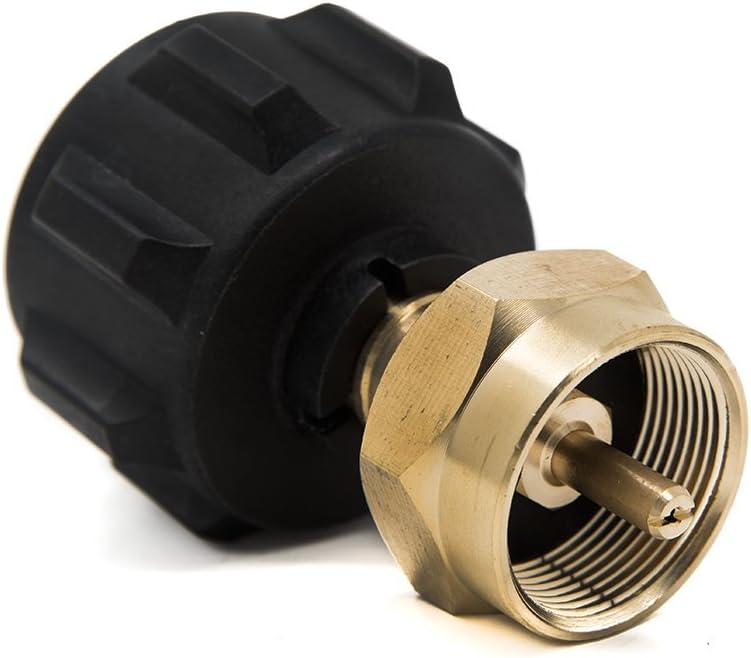 GasOne 50180 Refill Adapter for 1lb Propane Tanks & Fits 20lb Tanks, Black
