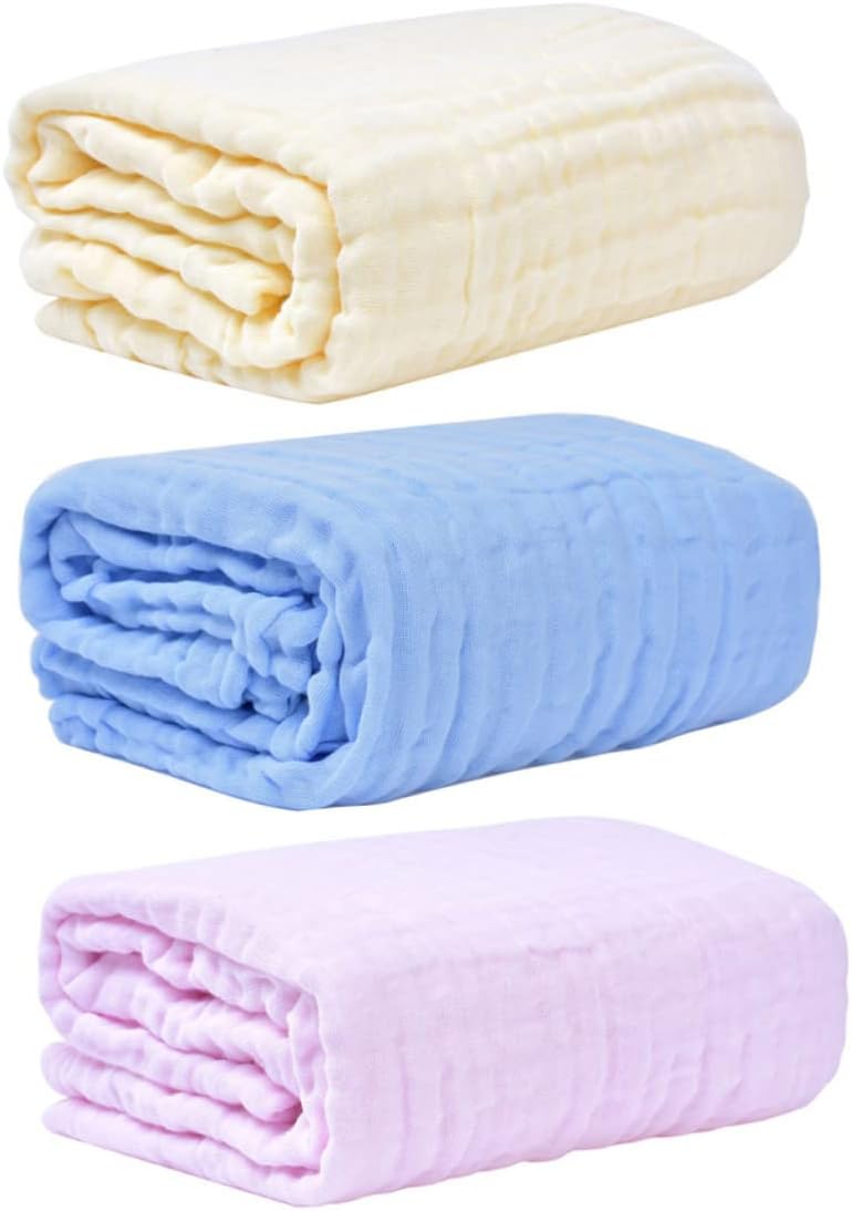 Sosoport Receiving Blanket Set Newborn Swaddle Blanket Thermal Breathable 3pcs