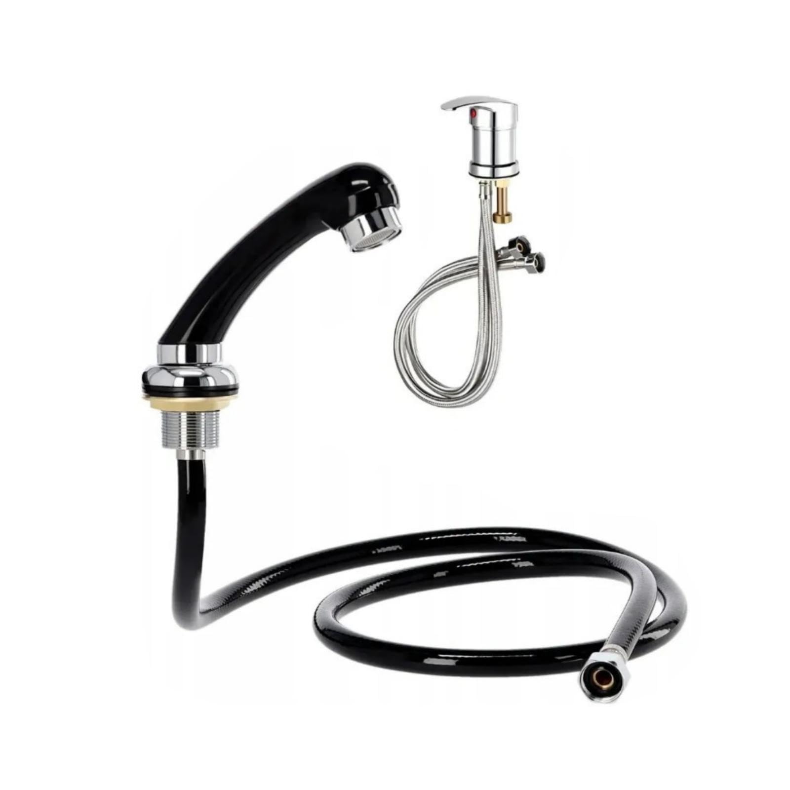 Salon Water Jet with Hose Stainless Steel Shampoo Bowl Faucet Sprayer Flexible Shampoo Rinse Attachment Nozzle for Hairstylists, Barbers, Barbershop-image-25