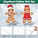 Christmas Gingerbread Boy and Girl Yard Sign Decoration, Large Delightful Frost Smile Gingerbread Boy and Girl Sign with Metal H Stake for Christmas Winter Holiday Outdoor Lawn Yard Garden Decorations
