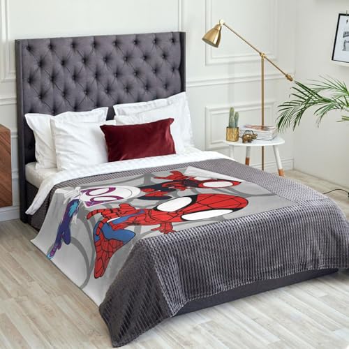 Image of Spider Blanket, Cartoon Printing Cute Throw Blanket,50x60 Inches Soft Cozy Flannel Fleece Blanket for Bed Couch Sofa Travel