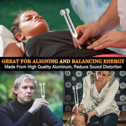 tuning forks for healing 128hz 256hz 512hzweighted amp unweighted tuning forks setwith reflex hammer for healing chakra setessential yogahealingsound therapygift for women
