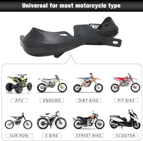 JFG RACING Dirt Bike Handguards for 7/8" and 1 1/8" Bar,Carbon Fiber Pattern by JFG RACING - Used condition - US$24.06