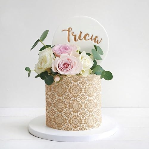 Miniatura 7 de Plantilla de encaje para tartas para bodas, plantillas de malla de flores, decoración de pasteles, plantillas de galletas, plantilla de decoración