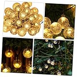 Ciieeo Solar LED Lichterkette mit Großen Kugeln Warmweißen Leds für Garten Balkon Außenbereich...