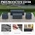 VONZOY Patio Furniture Set with Fire Pit Table, Aluminum Patio Furniture Set,Grey and Blue Outdoor Metal Sectional Sofa with Aluminum Fire Pit Table for Garden Backyard (Include Waterproof Cover)