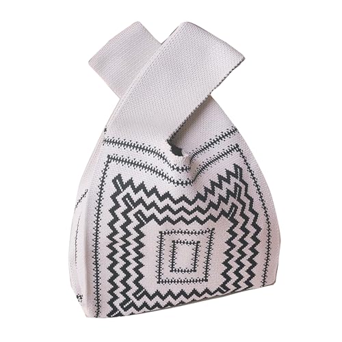 Image of Knot Bag, Mini Knit Tote Bag, Extra Thickened Japanese Knot Bag, Wristlet Handbag - 1 /2 /6 Pack