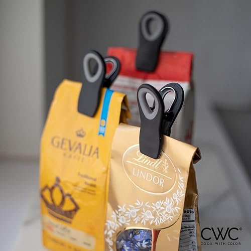 Miniatura 43 de COOK WITH COLOR Clips para bolsas con imán, clips para alimentos, clips para chips, clips para bolsas para almacenamiento de alimentos con agarre