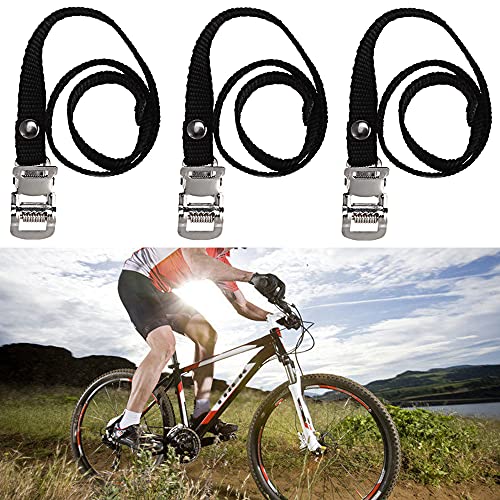 UngVeil 4 Pieces Toe Clips Straps Tape Bike Pedal Straps for Exercise Spin Bike Outdoor Bicycles Outdoor Cycling and Indoor Stationary Bike DIY - Image 3
