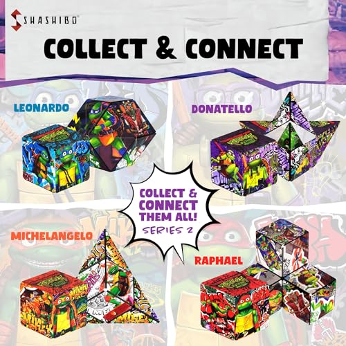 Image of Shashibo Teenage Mutant Ninja Turtles Magnetic Puzzle Cube, Fidget Toy