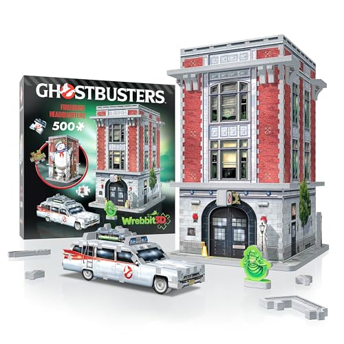 Wrebbit3D 3D Puzzle Model of Ghostbusters Firehouse Headquarters | A Supernatural Adventure of 500 Pieces for Ghosts Hunters and Paranormal Activity Lovers