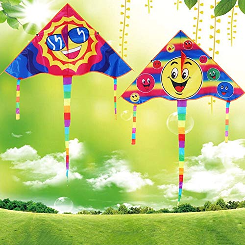 MZJJ Smile Angel Smiley Sports Beach Toy Design Smiling face kite Smile Stunt Kites Child Toys (Color : Style 4)