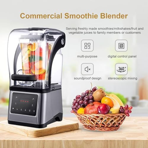 Wytrzymały blender – urządzenie do smoothie i soków z ostrzami ze stali nierdzewnej, konstrukcja redukująca hałas, idealne urządzenie kuchenne do owoców i warzyw