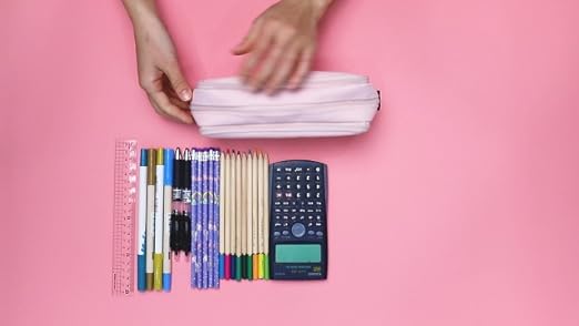 Astuccio Grande Con Cerniera Per Scuola - Organizer Per Penne E