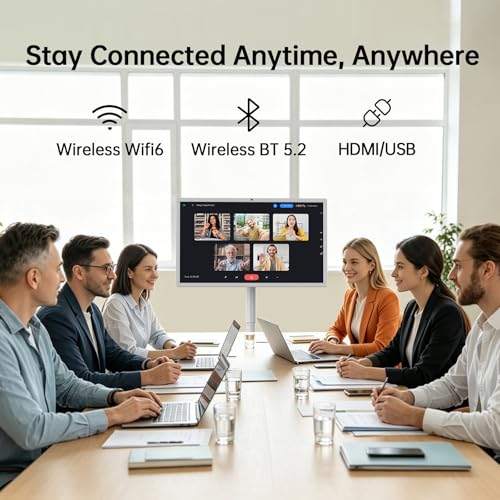 Image of HORION 32-Inch 4K UHD Portable Smart TV with Wheels for Home & Office