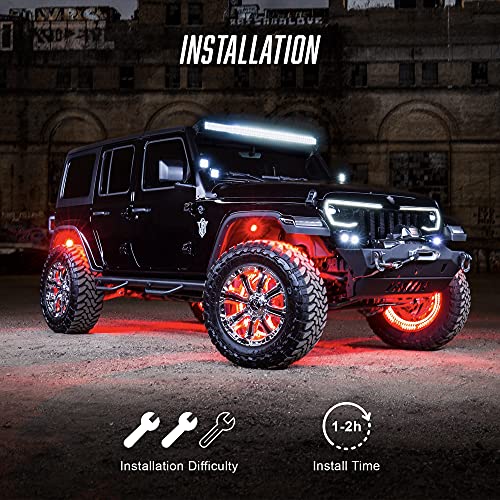 Kit luces LED color Bluetooth para bajo coche 4 pcs miniatura 3