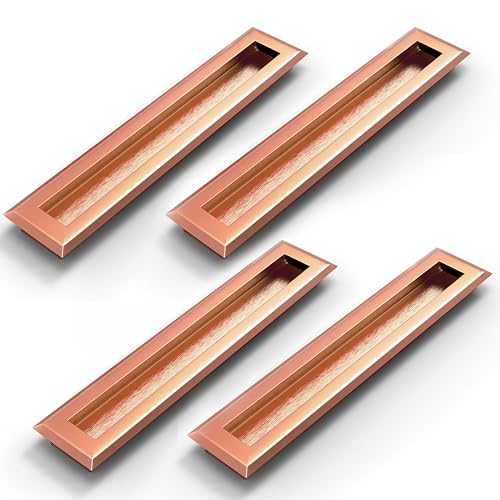 Image of Plantex Sliding Door Handle /Concealed Handle for Sliding Door /224mm Concealed Handle for Wardrobe /Kitchen Cabinet - Pack of 4 (Rose Gold)
