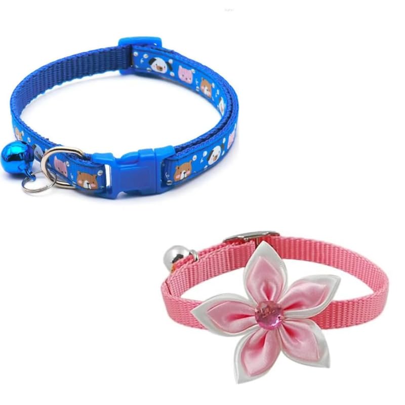 Dog Trust Pack of 2 pcs Collar 1 is Flower Deisgn Reverisble Interactive collaradn 1 is Teddy Print for Your Kitten Pupies Dog Size 10 MM Random Color (B0CW3G81GX) Amazon Price History, Amazon Price Tracker