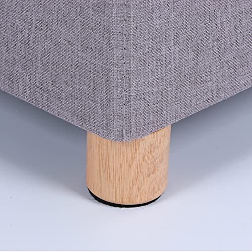 Tabouret repose-pieds carré vintage pliable 38x38x35 cm pour salon