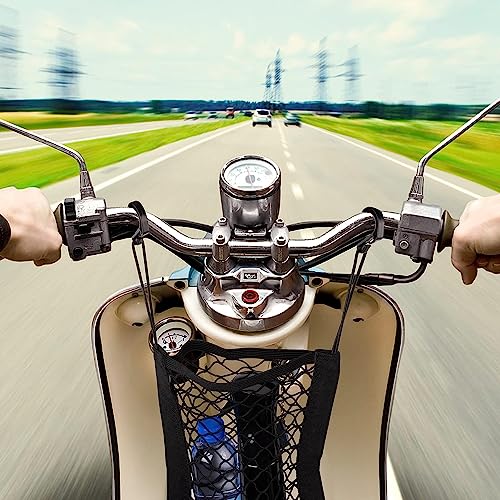 Cargo Nets For Motorcycle Helmet, 2 Pack Elastic Bungee Net Storage Organizer Luggage Net Double Layer With Hooks For Motorbike E-Bike Trike Bicycle (11X9.8 Inch) #TOP2