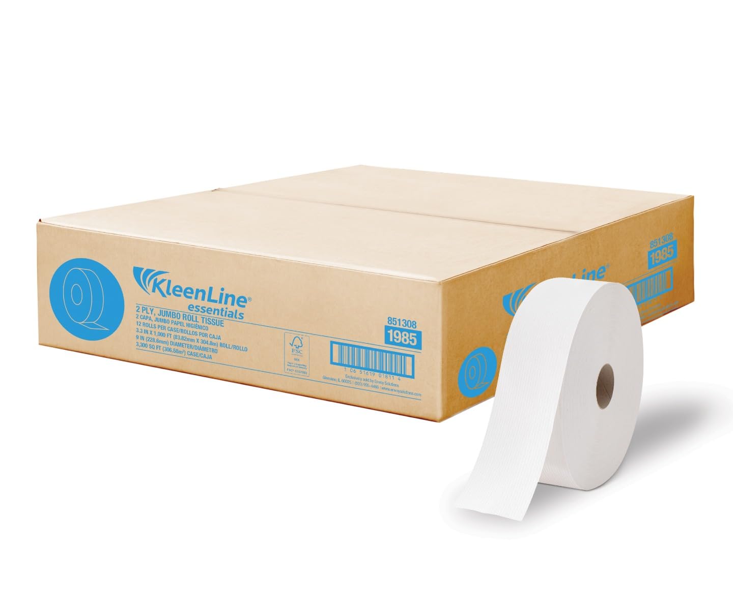 kumico バーニングセル2本 プラドゥーブル Amazon.com: KleenLine J/T 1985 2-Ply Jumbo Roll Tissue 1000ft 12