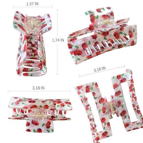 Pinza para cabello grande diseño frutas verano miniatura 7