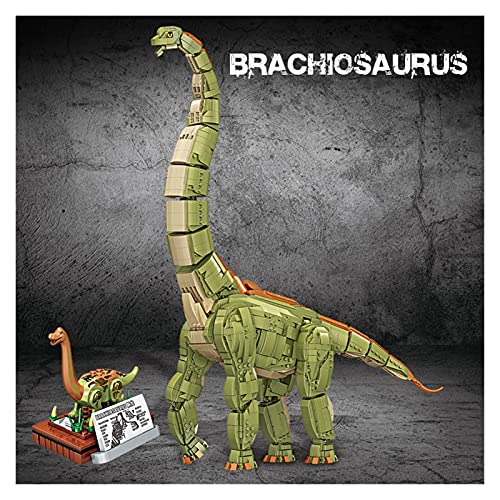 MLKJSYBA Tierspielzeug Dinosaurier Tier Baustein Dinosaurier Brachiosaurus Tier Baustein Spielzeug Geschenk Nutztiere… – Bild 3