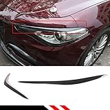 Cuztom Tuning Fits for 2016-2018 Alfa Romeo Giulia Real Carbon Fiber Headlight Eyelid Cover Eyebrow