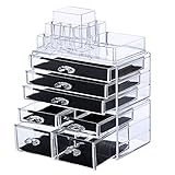 SONGMICS Makeup Organizer Cosmetic Jewelry Storage Display Drawer, Pieces of 3 UJMU07T