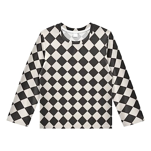 Image of CaTaKu Boys Swim Shirt Long Sleeve Rash Guard for Boys Toddler Rashguard Water Sun Shirt UPF+ 50 Swimwear