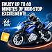Liberty Imports 2.4G RC Remote Control Stunt Motorcycle with Riding Figure, 1:10 Scale High Speed Cross Country 360 Degree Rotation Drift Shockproof Racing Motorbike (Blue)