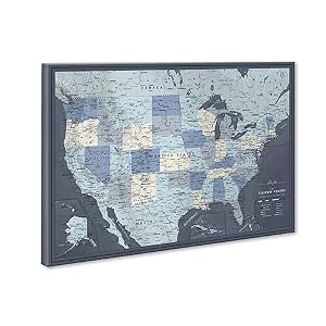 Pin Adventure Map USA Pinnwandkarte (40x30)