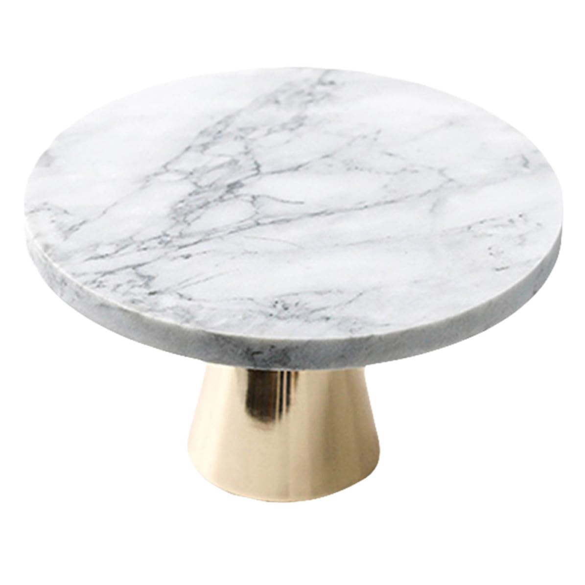 WOONEKY Alzatina per Dolci in Marmo Rotonda Riutilizzabile e Facile da Pulire, Supporto per Torta per Matrimoni e Vetrine, Vassoio Decorativo per Dessert