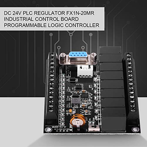 PLC Controller Kit DC 24V FX1N 20MR 9600 Baud Rate 32 Bit MCU Programmable Logic Controllers Supports for GX Developer GX Work2