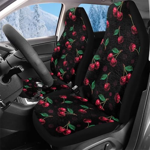 Housses de siège de voiture avant pour SUV et camionnette cerise